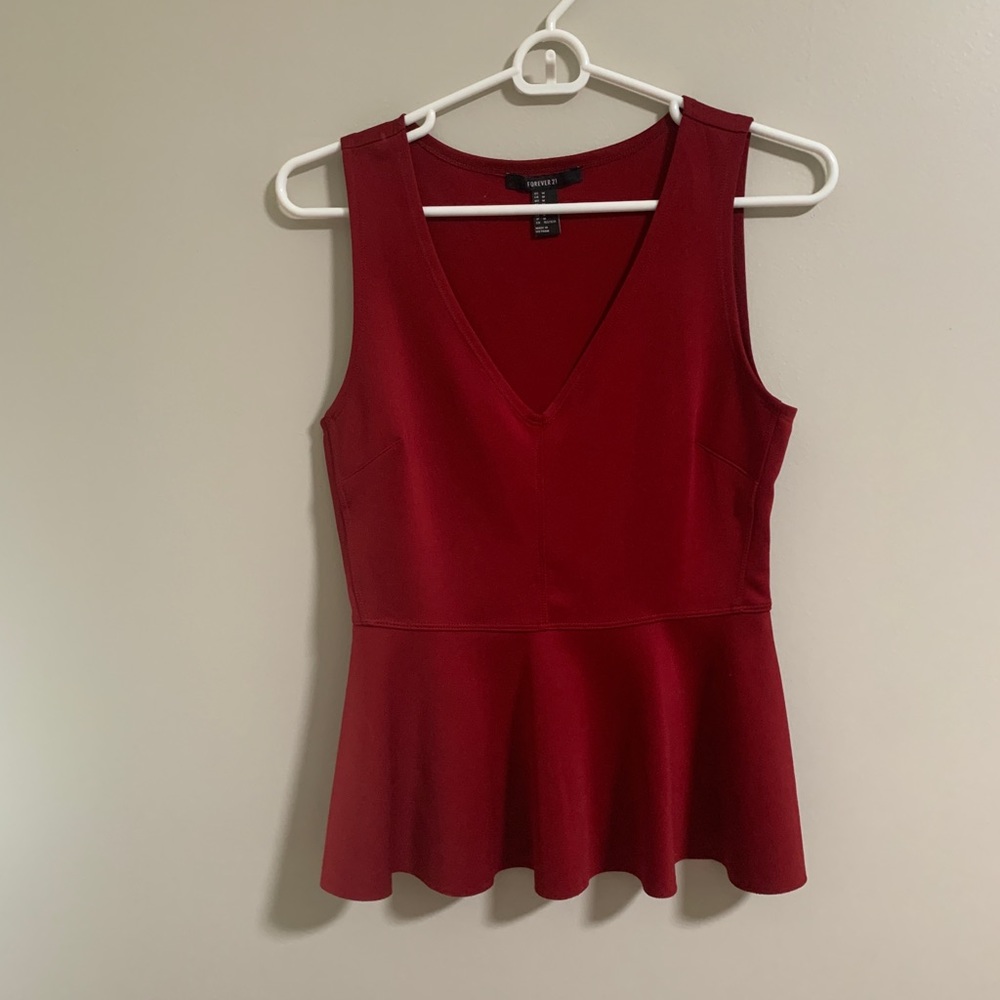 Forever 21 Fancy Burgundy Shirt